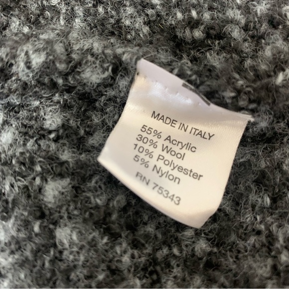 Mary Made In Italy Alpaca Wool Blend Open Front Cardigan Sweater - Picture 8 of 10